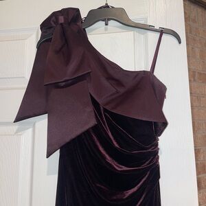 Eliza J One-Shoulder Bow Gown